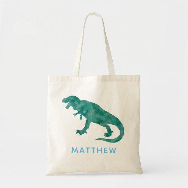 Bolsa Tote Os miúdos personalizaram o dinossauro T-Rex da (Frente)