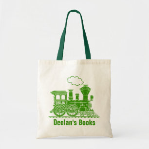 Bolsa Tote Os miúdos verdes do trem nomearam a sacola da