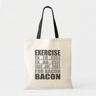 Bolsa Tote Os ovos do exercício são bacon dos lados