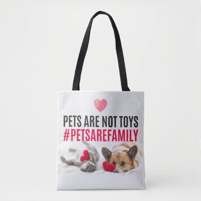 Bolsa Tote Os Pets Não São Brinquedos (Frente)