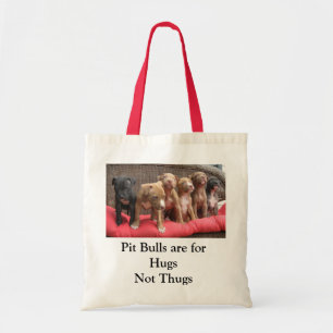 Bolsa Tote Os pitbull são para abraços, não vândalos