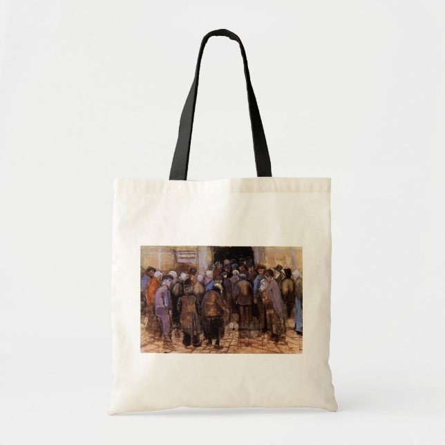 Bolsa Tote Os Pobres e Dinheiro por Vincent van Gogh (Frente)