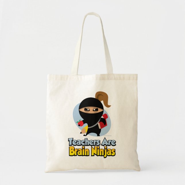 Bolsa Tote Os professores são cérebro Ninjas (Frente)