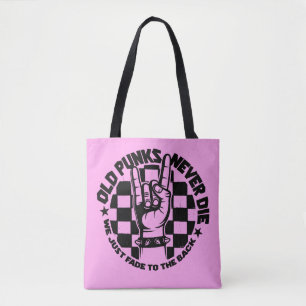 Bolsa Tote Os PUNKS velhos nunca morrem costume da legenda da
