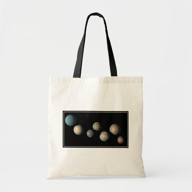 Bolsa Tote Os Sete Planetas Terrestres De Trapist-1 (Frente)
