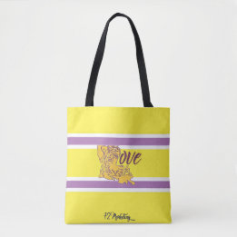 Bolsa Tote Os tigres roxos & o saco Dourado dos esportes do