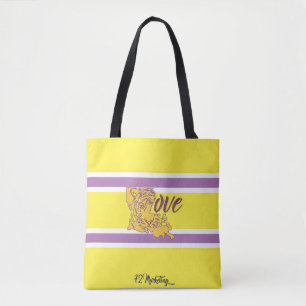 Bolsa Tote Os tigres roxos & o saco Dourado dos esportes do