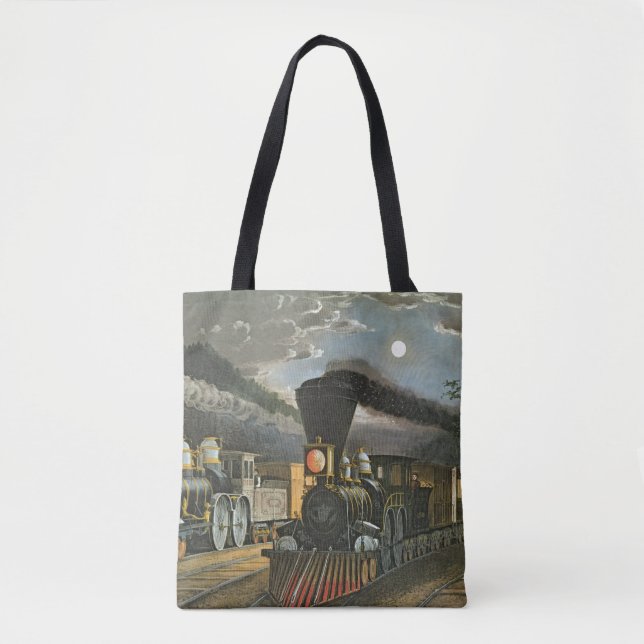 Bolsa Tote Os trens expressos do relâmpago, 1863 (Frente)