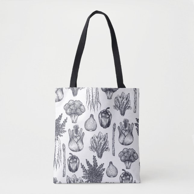 Bolsa Tote Os vegetais frescos têm um padrão perfeito. Brocco (Frente)