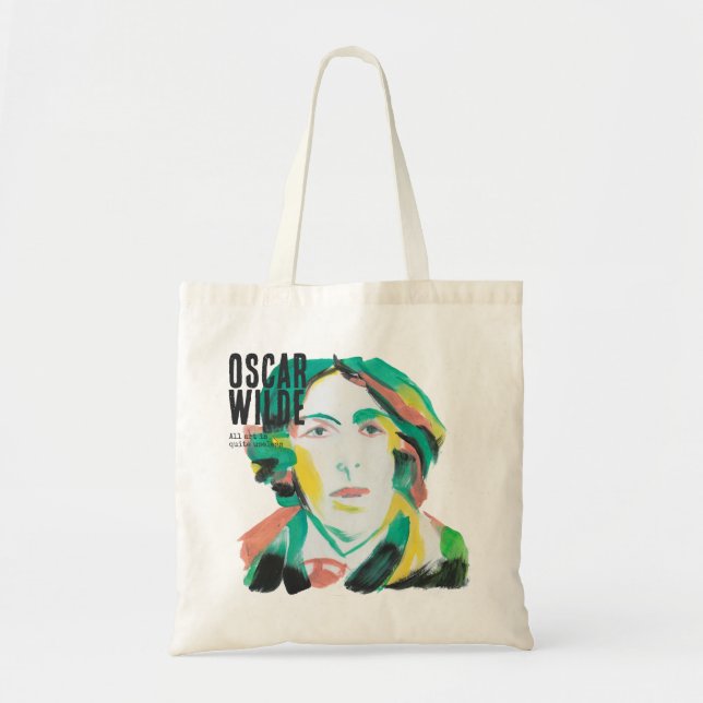 Bolsa Tote Oscar Wilde Retrato com texto personalizado | Book (Frente)