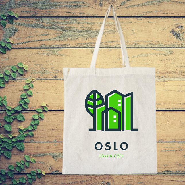 Bolsa Tote Oslo Noruega Europa — Cidade Verde Sustentável (Criador carregado)