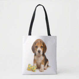 Bolsa Tote Osso a ser selvagem - Sapo de beagle e Bolinhas