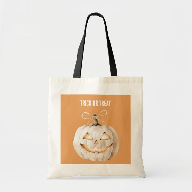 Bolsa Tote Ossos de Abóbora Laranja (Frente)