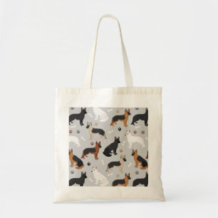 Bolsa Tote Ossos do german shepherd e patas