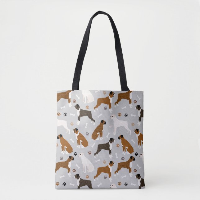 Bolsa Tote Ossos e patas do cão-boxim (Frente)