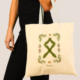 Bolsa Tote Othala Rune em Evergreen Branches Personalizados