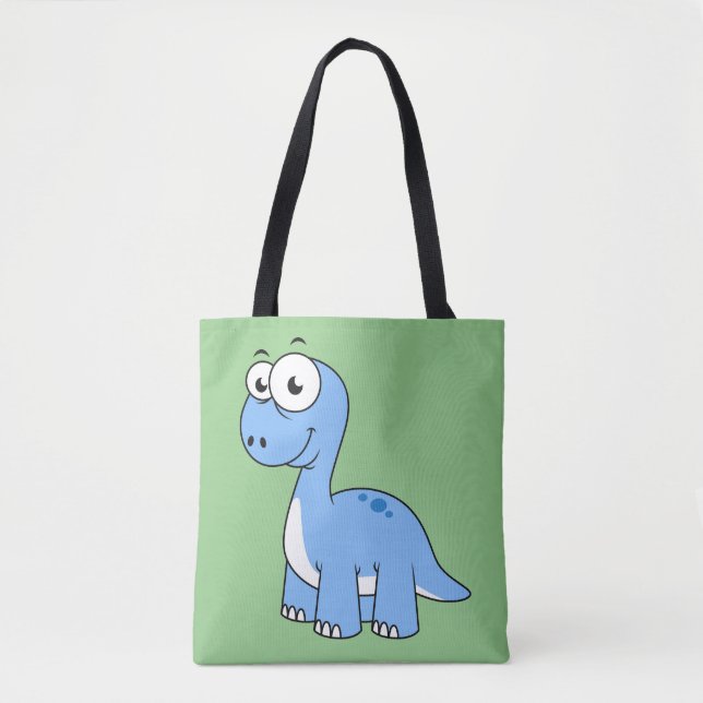 Bolsa Tote Ótima Ilustração De Um Brontossauro. (Frente)