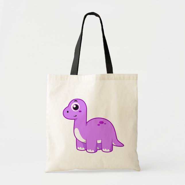 Bolsa Tote Ótima Ilustração De Um Dinossauro Brontossauro. (Frente)