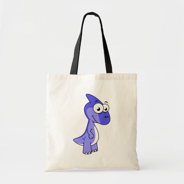 Bolsa Tote Ótima Ilustração De Um Dinossauro Parasaurolofico. (Frente)
