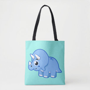 Bolsa Tote Ótima Ilustração De Um Dinossauro Tricerátopo.