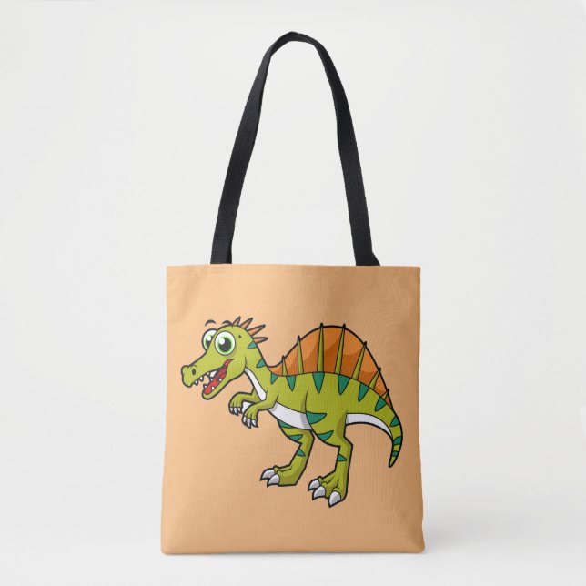 Bolsa Tote Ótima Ilustração De Um Espinossauro Sorridente. (Frente)