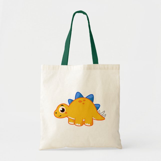 Bolsa Tote Ótima Ilustração De Um Estegossauro. (Frente)