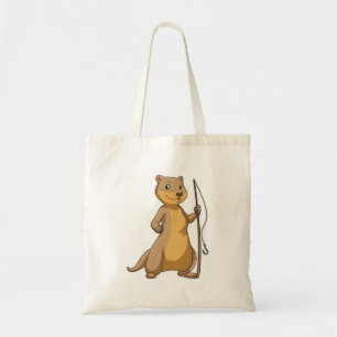 Bolsa Tote Otter como pescador com barra de pesca