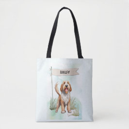 Bolsa Tote Otterhound Watercolor Personalized Dog