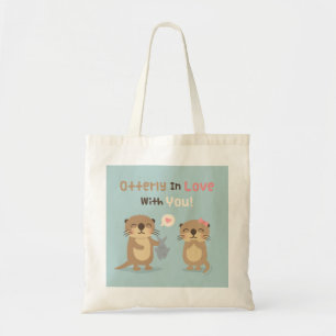 Bolsa Tote Otterly bonito no amor com você sacola da chalaça