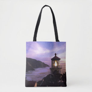 Bolsa Tote OU, Costa do Oregon, Farol de Heceta Head em