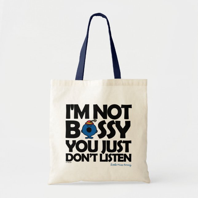 Bolsa Tote Ouça a Menina Bossy (Frente)