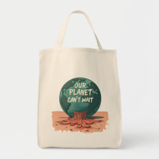 Bolsa Tote Our Planet Can’t Wait – Climate Action