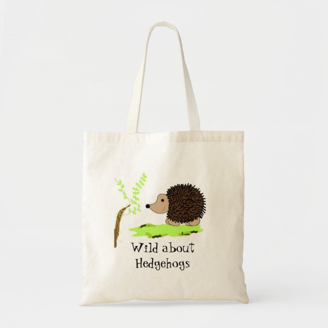 Bolsa Tote ouriço de desenho animado (Frente)