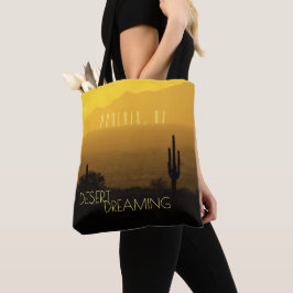 Bolsa Tote Ouro Amber Sunset Cactus Arizona Desert Sonhando