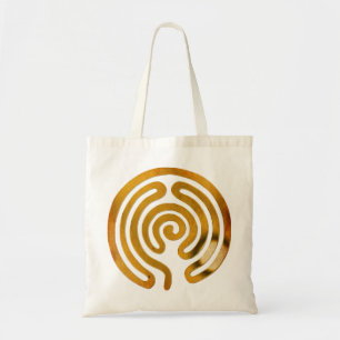 Bolsa Tote ouro antigo labirinto