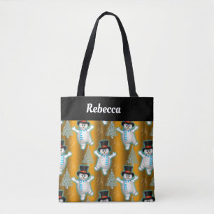 Bolsa Tote Ouro Dançando Neves Natal Grande S Natal