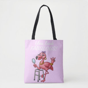 Bolsa Tote Ouro Glam Flamingo