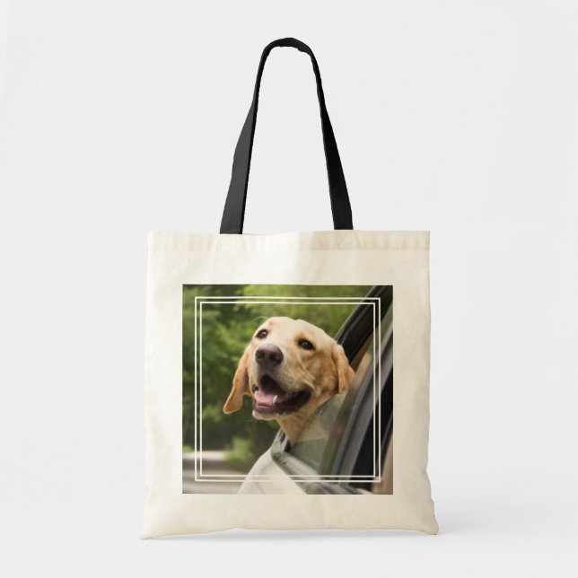 Bolsa Tote Ouro Labrador No Espelho De Revisor (Frente)