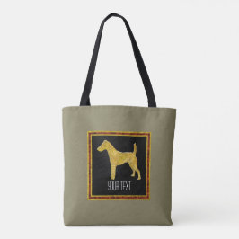 Bolsa Tote Ouro liso do Fox Terrier sua cor