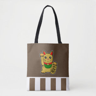 Bolsa Tote Ouro Lucky Cat