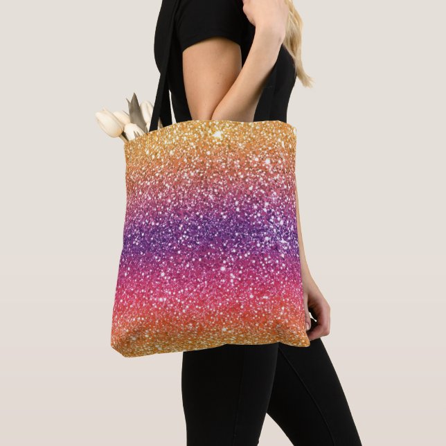 Bolsa Tote Ouro Luminoso Roxo (Close Up)