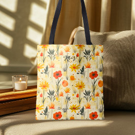 Bolsa Tote Ouro Meadow Floral Wellness Toag