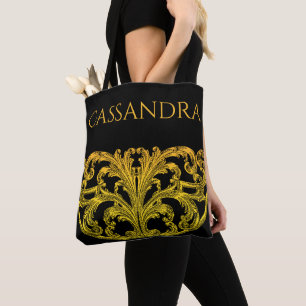 Bolsa Tote Ouro original de Ombre do redemoinho do vintage