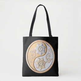 Bolsa Tote Ouro & Prata Yin Yang