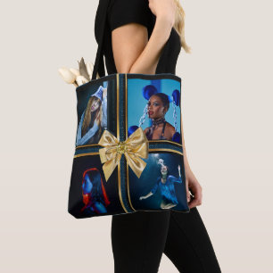Bolsa Tote Ouro preto moderno - Arco de foto-colagem