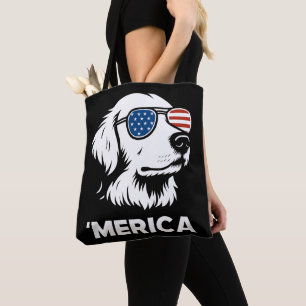 Bolsa Tote Ouro Retriever 4 De Julho Da América Do Sul