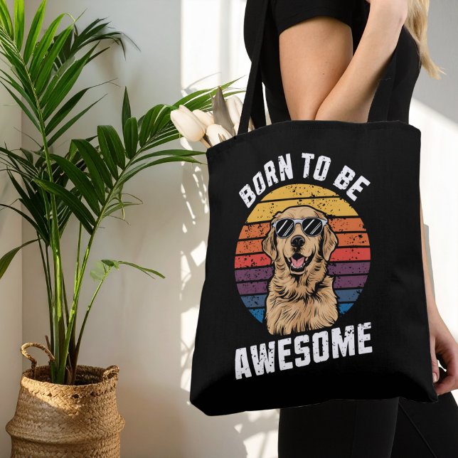 Bolsa Tote Ouro Retriever De Cachorro Nascer Para Retro Sunse (Criador carregado)