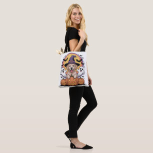 Bolsa Tote Ouro Retriever Halloween