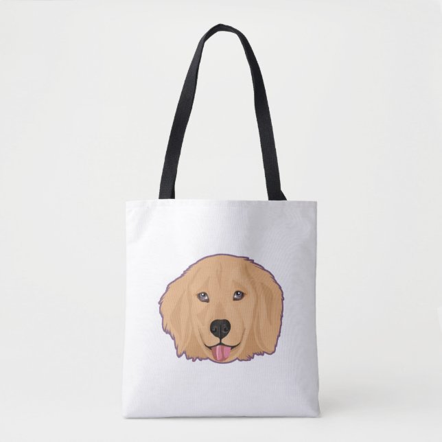 Bolsa Tote Ouro Retriever Sticker (Frente)
