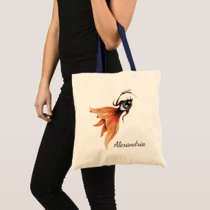 Bolsa Tote Ouro Surreal Goldfish Fantasy Art Personalizado